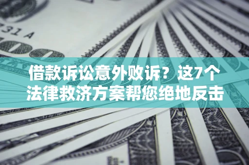 北京借款诉讼意外败诉？这7个法律救济方案帮您绝地反击！