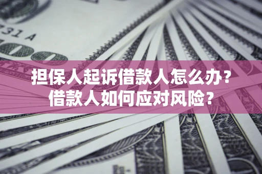 北京担保人起诉借款人怎么办？借款人如何应对风险？